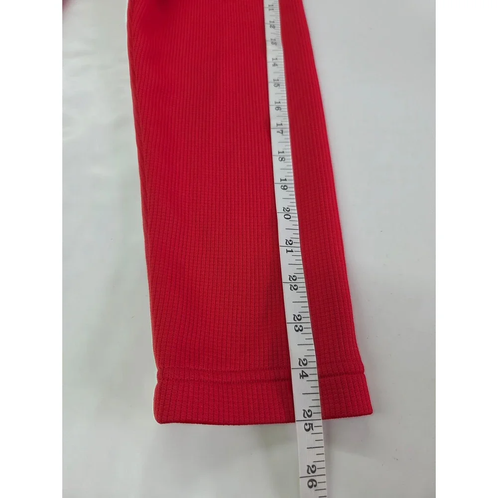 Adidas A482 Mens XL Red Waffle Knit 3-Stripes Quarter Zip Pullover FT6579 Logo
